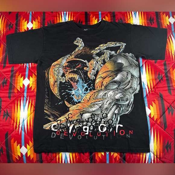 Vintage 1997 Spawn Cygor Devolution TV Show Movie Black T-Shirt Size Medium 90s